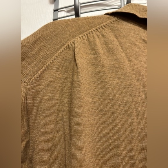 Vintage Belford classic 100% extra fine Merino Wool sweater men’s XL camel brown - Picture 9 of 16